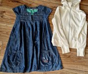 Sukienka letnia lniana 146-152 gratis bluza