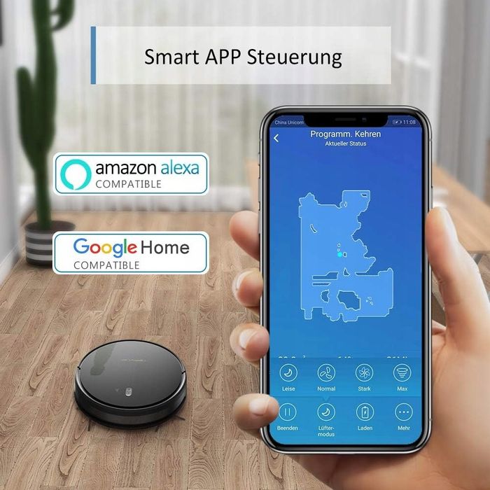 Tesvor M1 robot odkurzający moc 4000 PA Wi-Fi z mapą przestrzeni