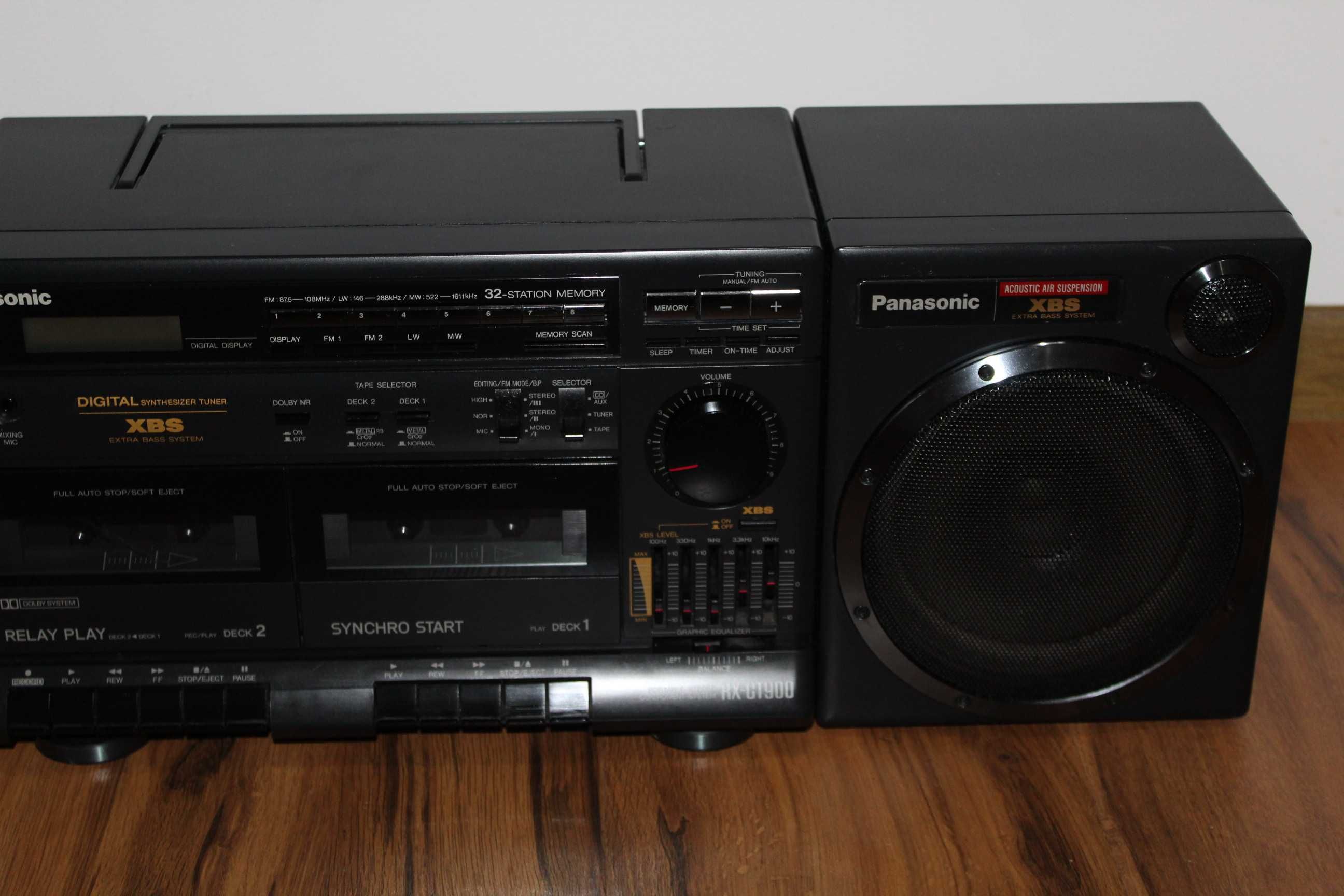 PANASONIC RX-CT900 XBS Bombox radiofm/am kaseta equalizer aux Wysyłka
