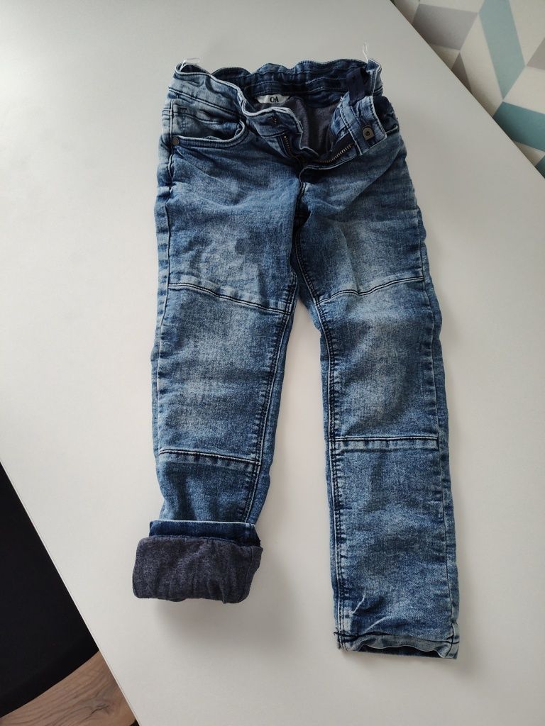 Spodnie jeansowe, ocieplane