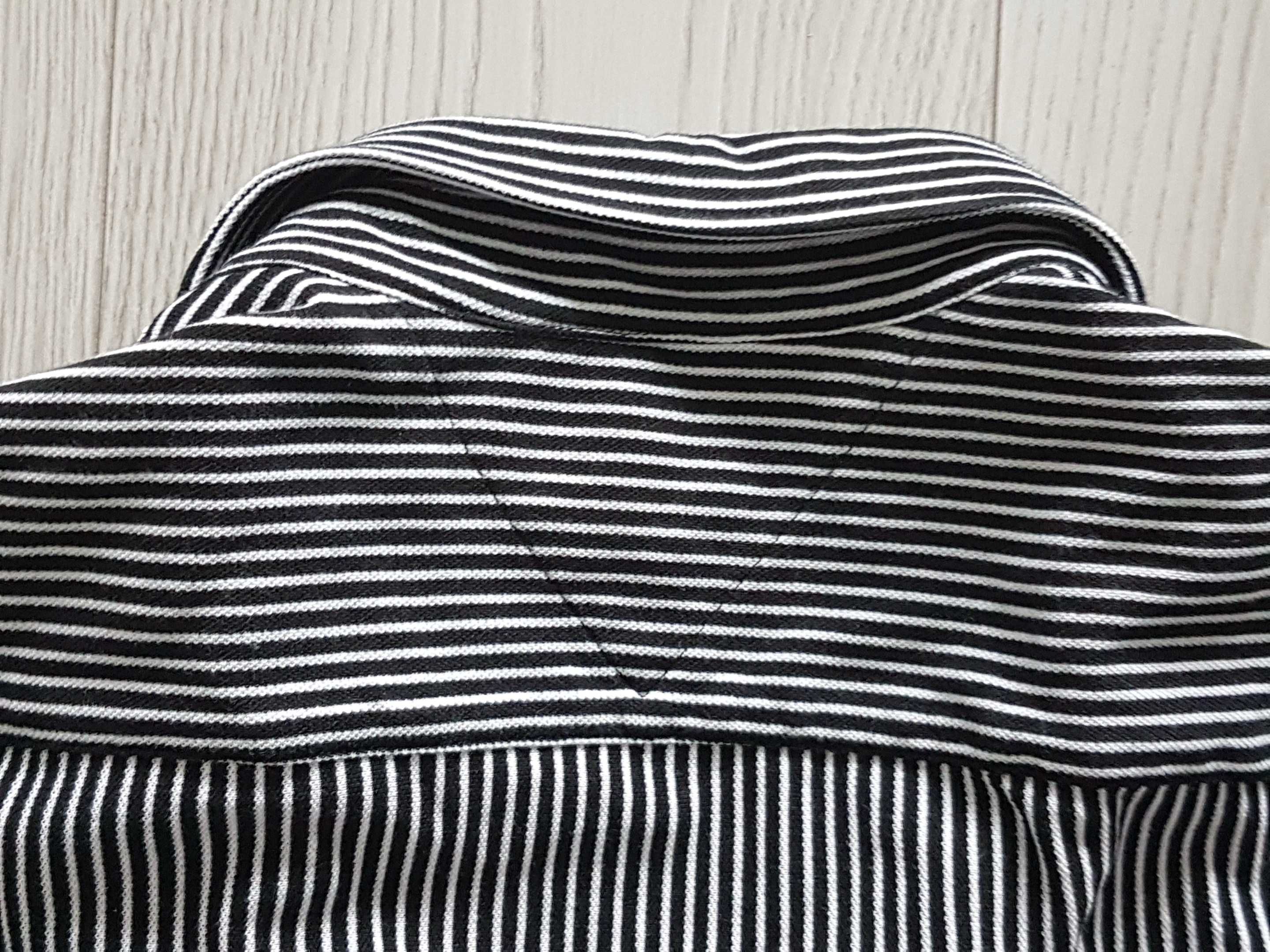 Koszula nowa Tommy Hilfiger w biało czarne paski, r. M slim fit