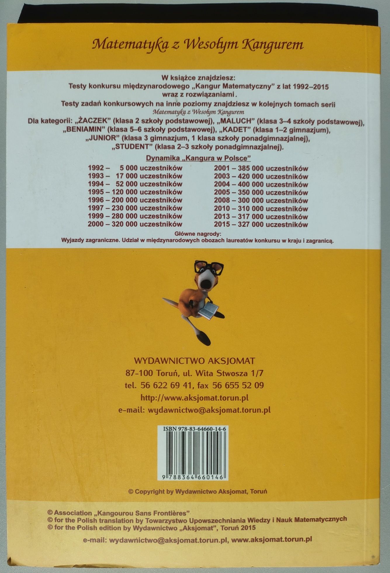 Kangur Matematyczny, 2015 - 1993, kategoria Maluch, Zadania i rozwiąza