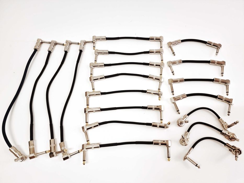 22 cabos de ligação para pedais de guitarra, baixo e sintetizadores