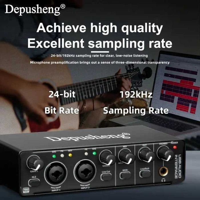 Аудиоинтерфейс Depusheng MD22, звуковая карта