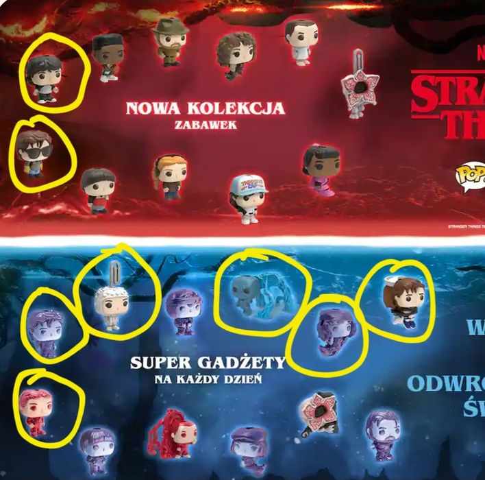 Figurki Stranger Things kinder joy