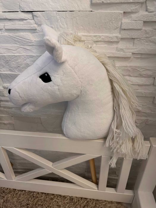 Koń Hobby Horse czarny biały  Koń na kiju Prezent na Mikołaja wysyłka