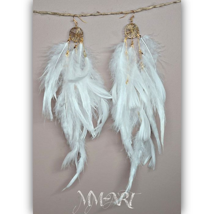 Dlugue kolczyki Z piór