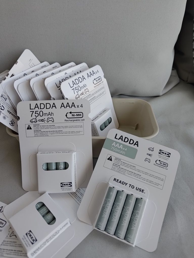 Akumulatorki 4x AAA ladda Ikea made on japan