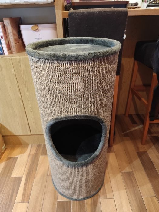 TUBA - wieża - drapak dla kota UŻYWANA 100 cm wysokości