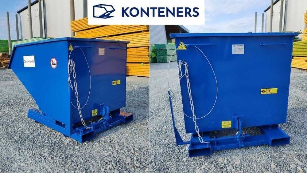 Kontener 1m3 1000 L , Kontener samowyładowczy / Pojemnik metalowy