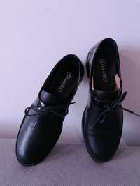 Туфли чёрные кожаные