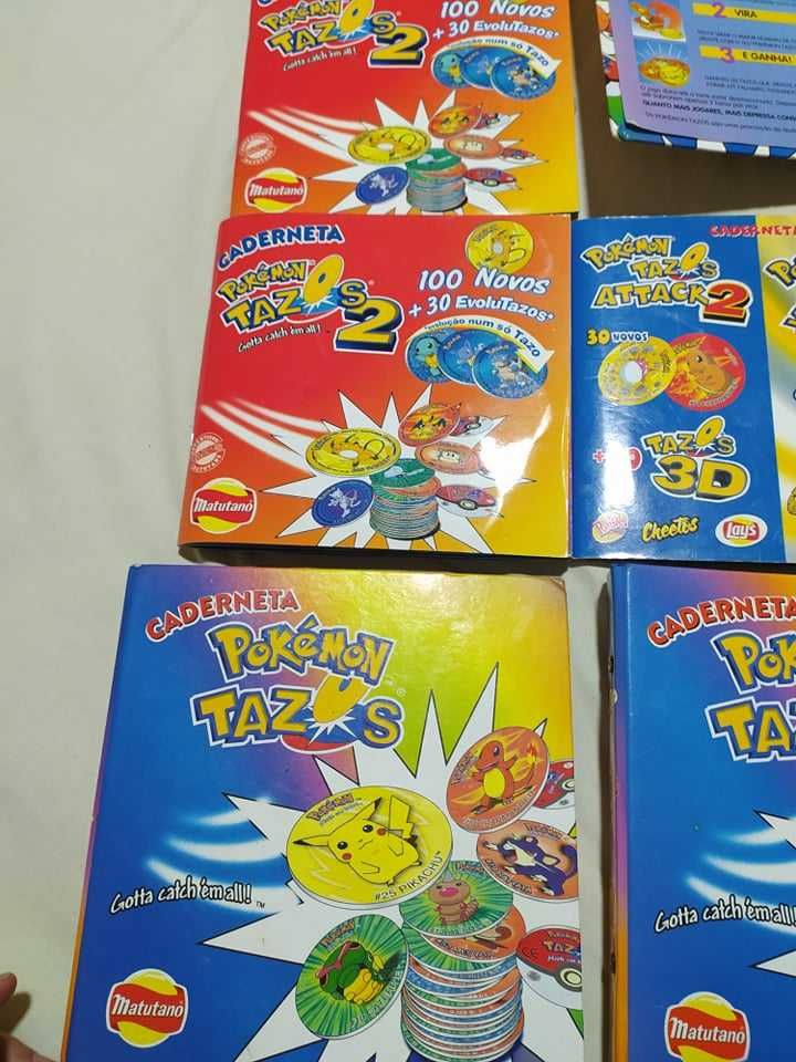 Cadernetas de Tazos Pokemon bastantes