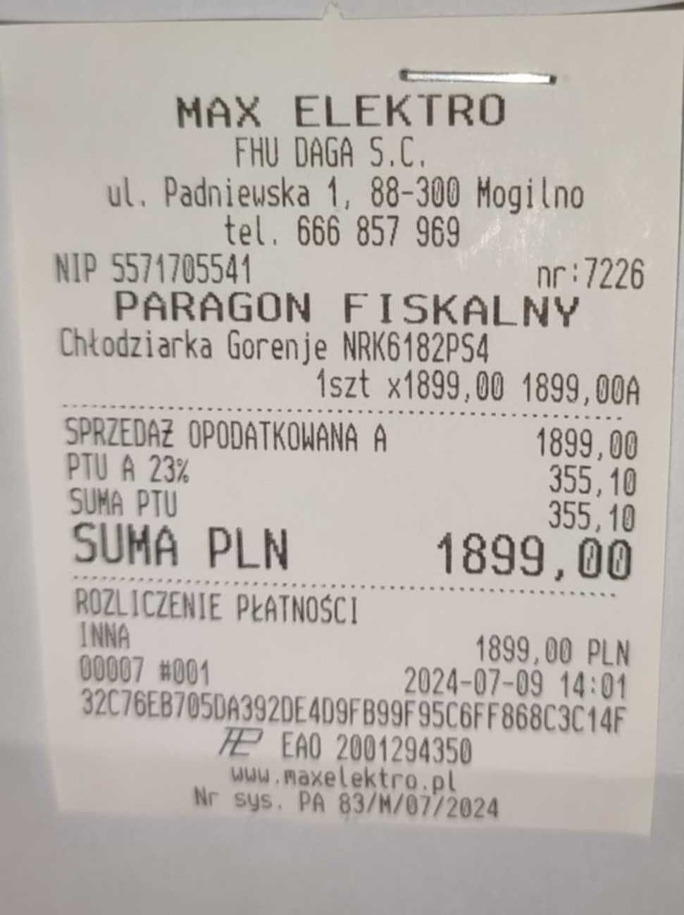 Lodówko-zamrażarka  Gorenje NRK6182PS4