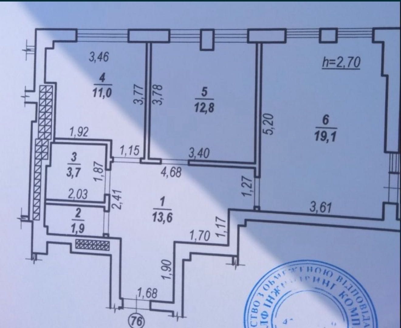 Продам 2-кімнатну квартиру в центрі міста — ЖК «Bridge Tower», 68,8 м²