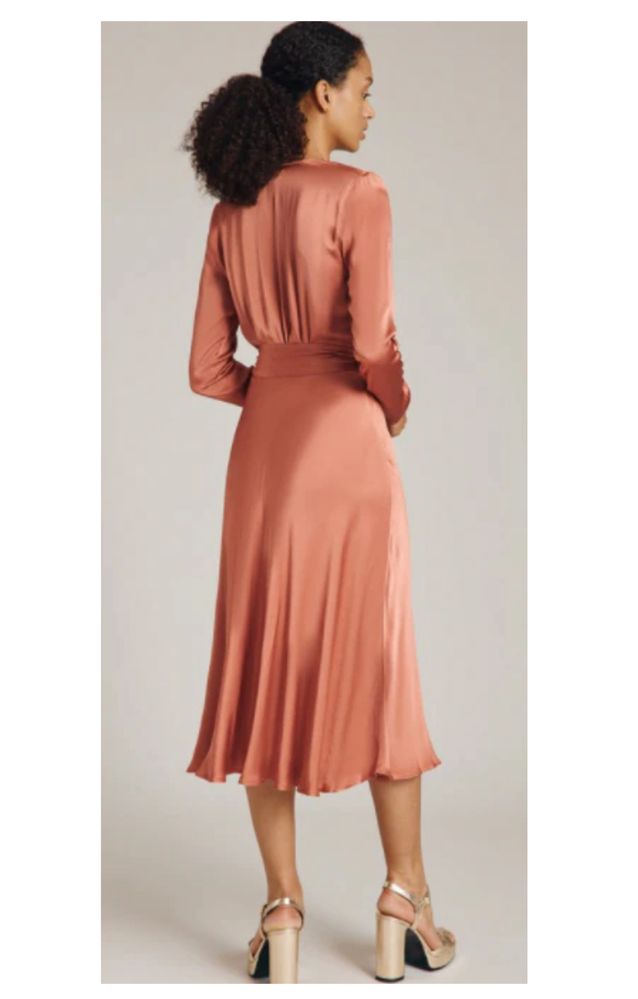 ZARA, шовкове, міді, плаття, сукня