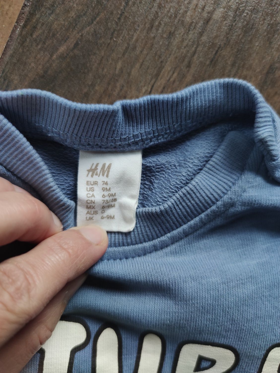 Bluzka bluza długi rękaw 74 H&M