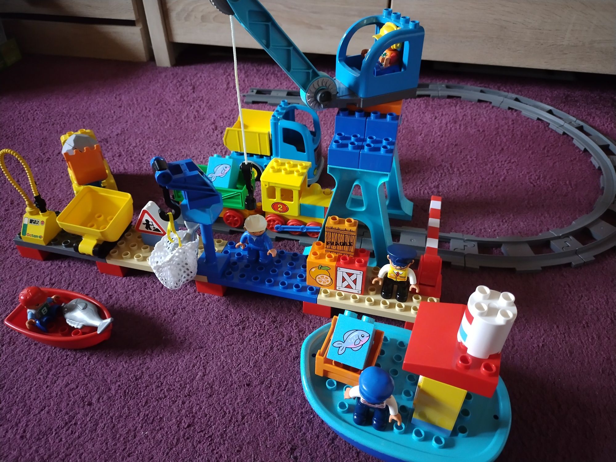 Port dźwig statek kolejka LEGO Duplo