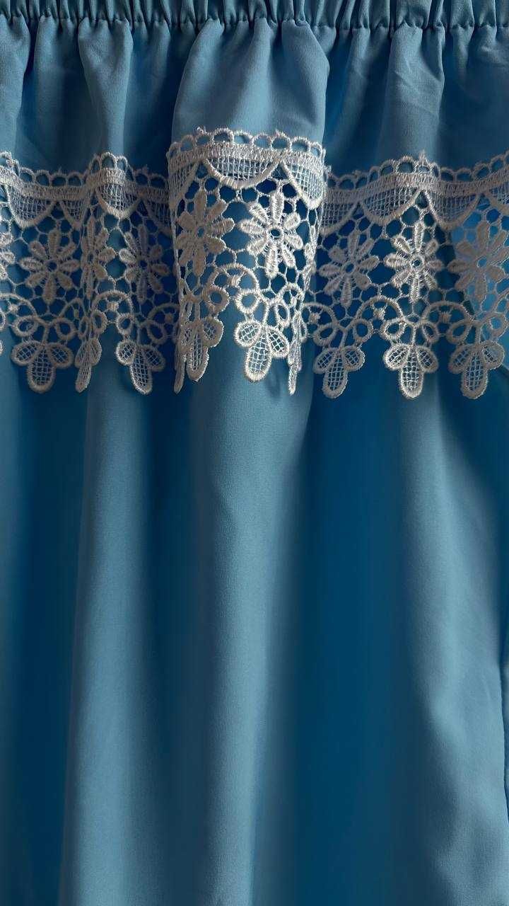 Блакитна блузка + обруч