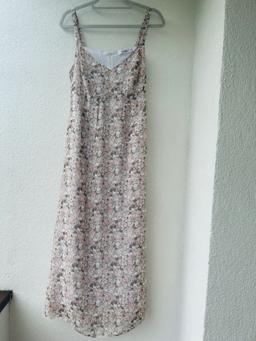 Linea Tesini luźna letnia sukienka maxi w mwiaty