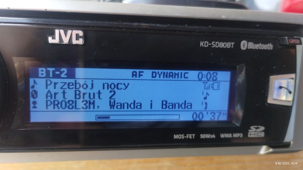 Radio JVC KD-SD80BT bluetooth USB CD Aux pilot mikrofon