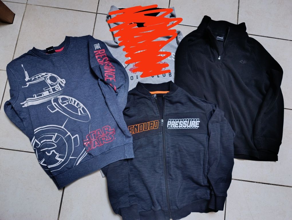 4 bluzy chłopięce