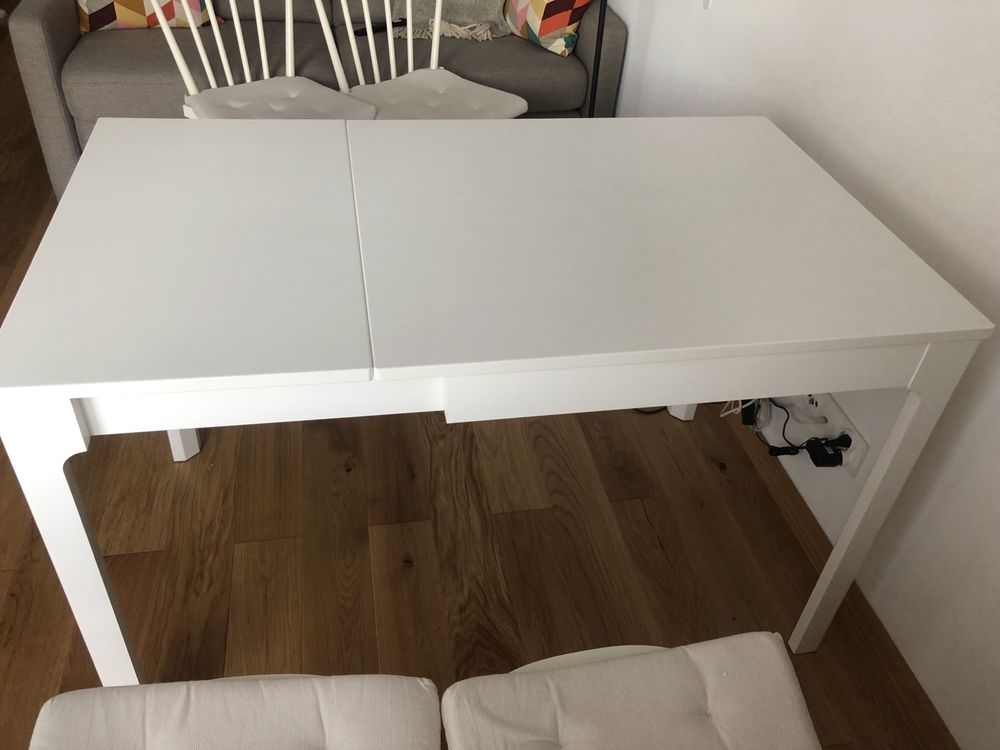 Stol rozkladany bialy ikea