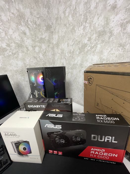 Продам пк Ryzen 5 5600x/rx6600 8gb