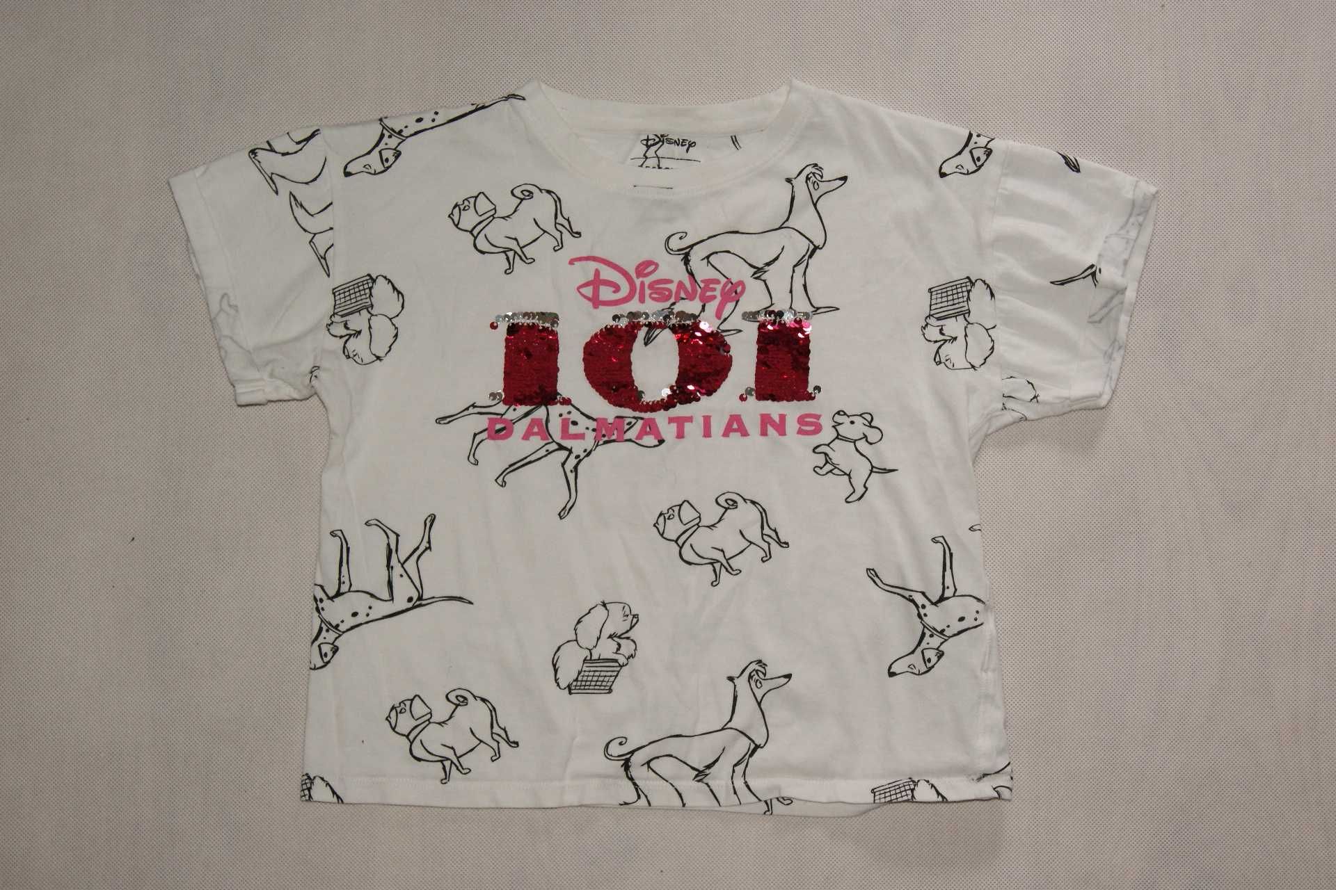 Koszulka t-shirt dziewczęca RESERVED 134cm 1001 dalmatyńczyków DISNEY