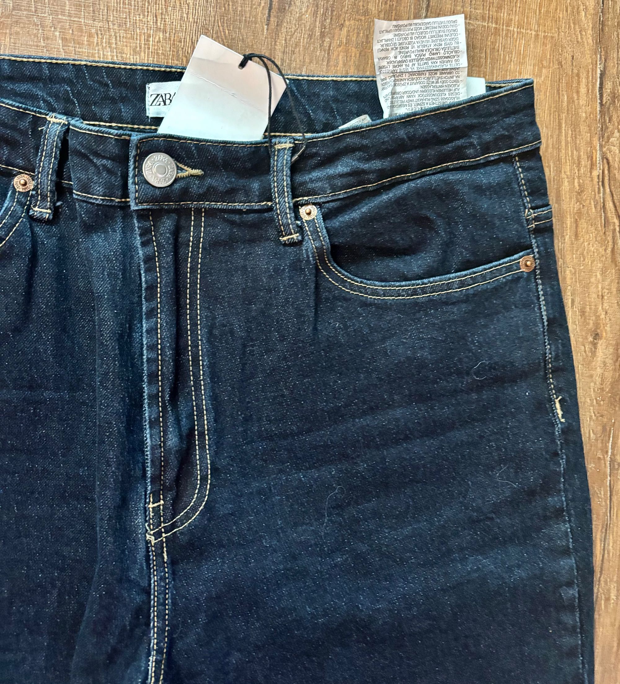 ZARA Jeans z wysokim stanem elastyczne  NOWE rozmiar 44