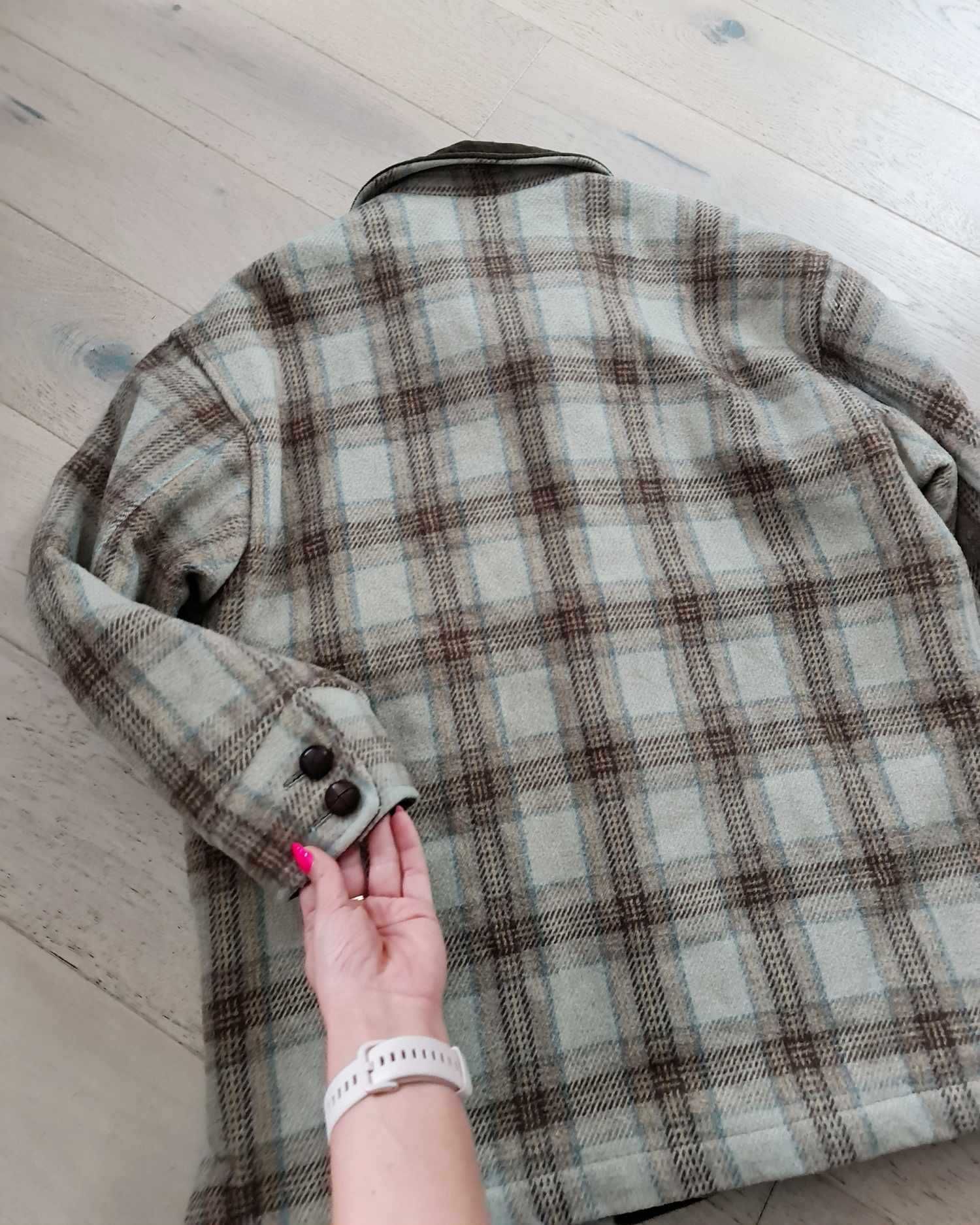 Hugo Boss Tomsk koszula płaszcz XXL alpaka wełna wiosna kurtka