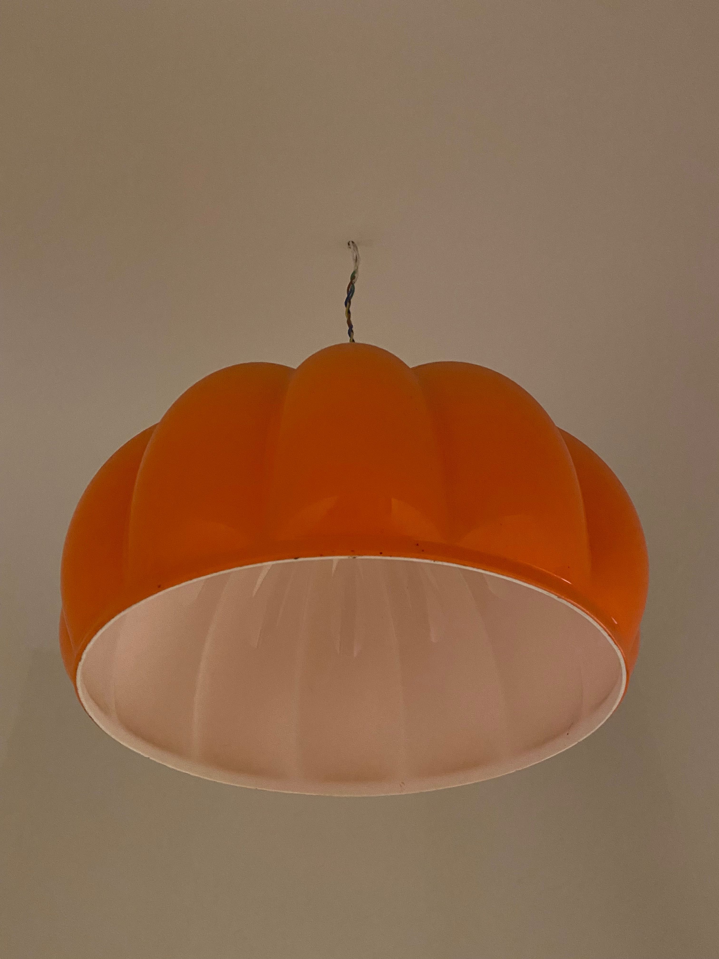 Candeeiro laranja de teto ou suspensão design italiano Guzzini