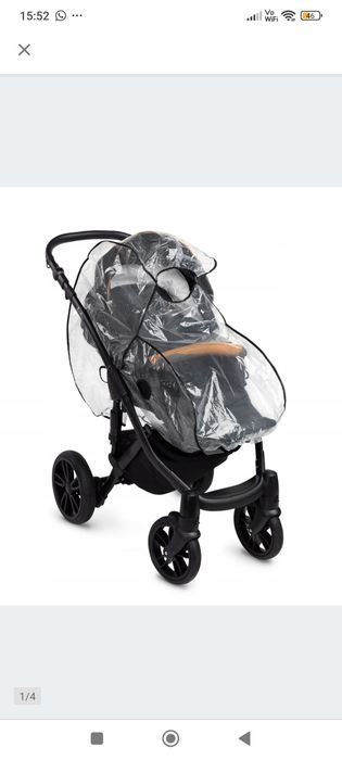 Nowa folia przeciwdeszczowa na wózek z przekładaną rączką, spacerowy