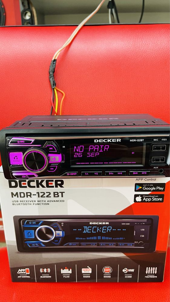 Магнітола DECKER MDR-122BT/Потужна процесорна автомагнітола DSP