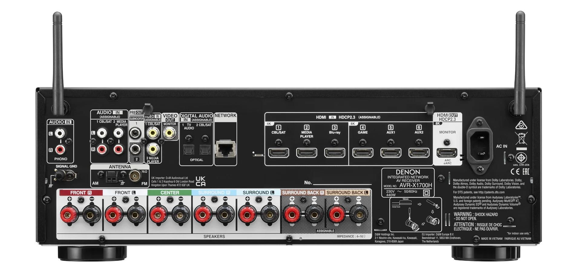 AV-ресивер Denon AVR-X1700H/AVR-X1800