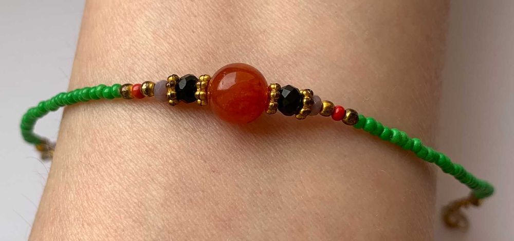 Браслет ручной работы оберег талисман амулет - подарок из Мексики