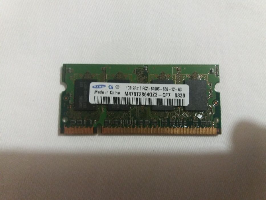 2 memorias ram de 1g para Portateis