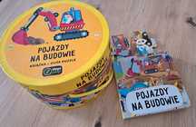 Duże Puzzle - Pojazdy na budowie + książeczka
