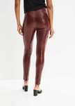 Burgundowe legginsy damskie skóra węża rozmiar L/XL