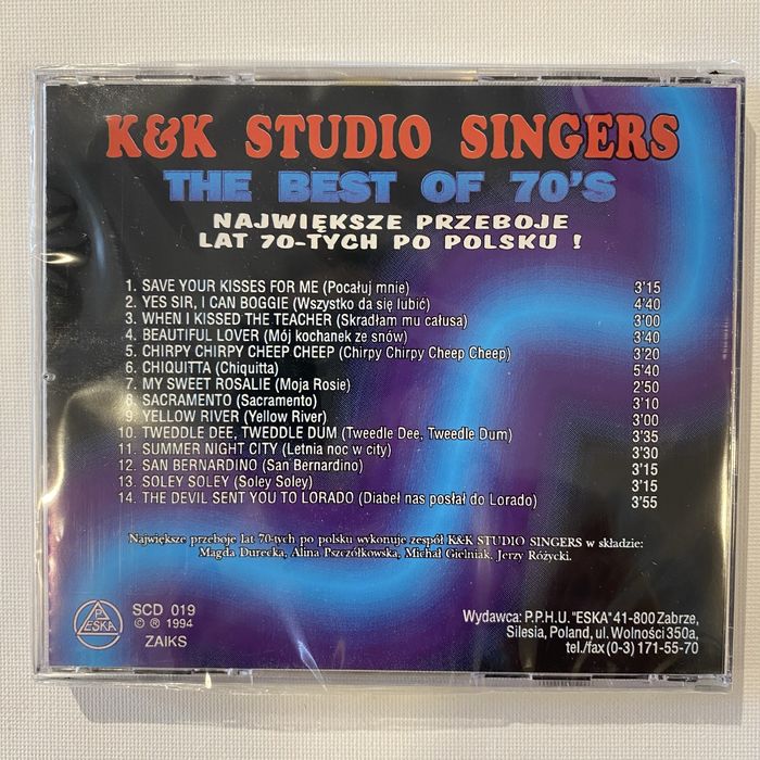 K&K Studio Singers „ The Best Of 70’S /Najwieksze Przeboje Lat 70-tych
