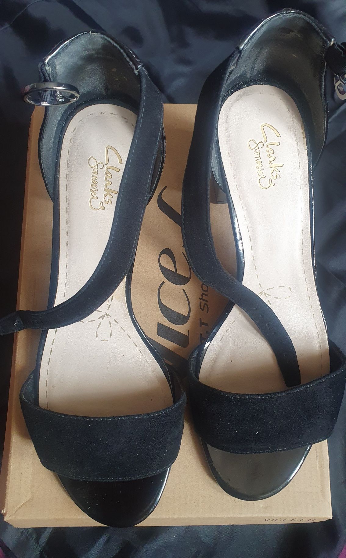 Sandały Clarks czarne