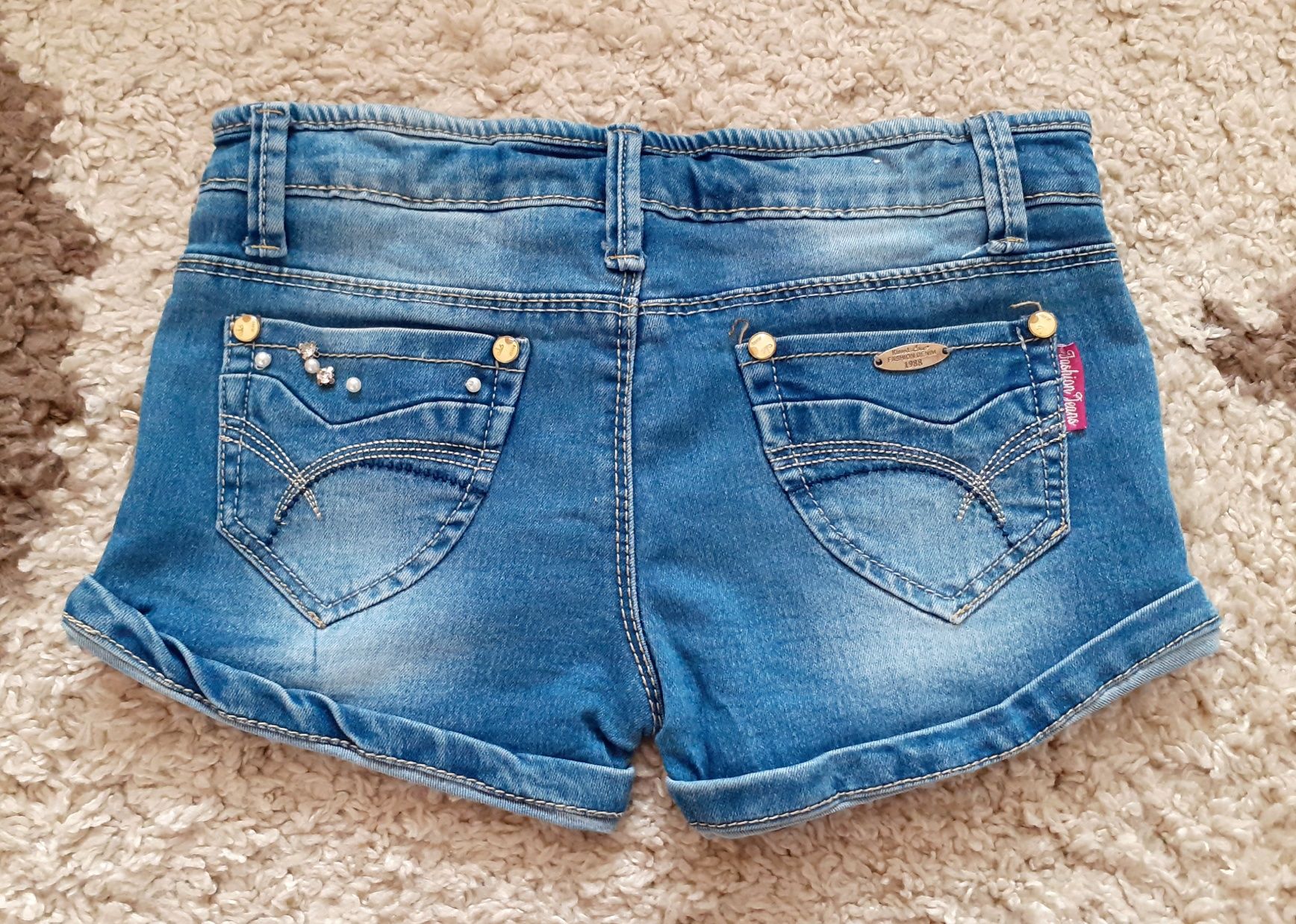 Фирменные классные стильные джинсовые шорты Sweety девочке р.128-134