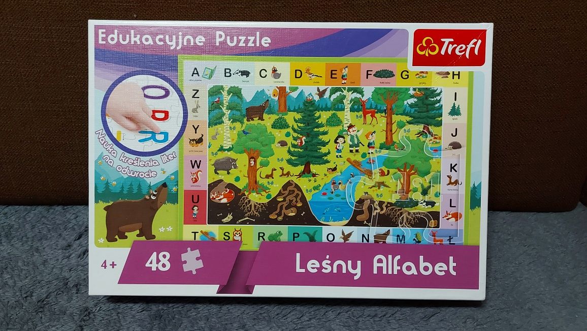 Puzzle Dla dzieci Leśny alfabet
