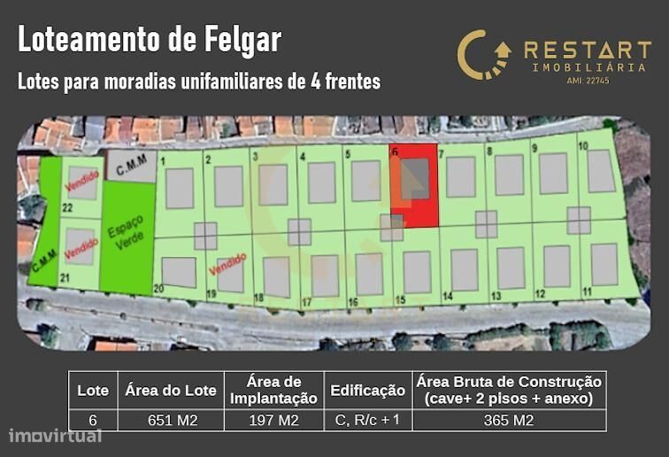 18 Lotes  Para construção de moradias individuais e unifamilares com