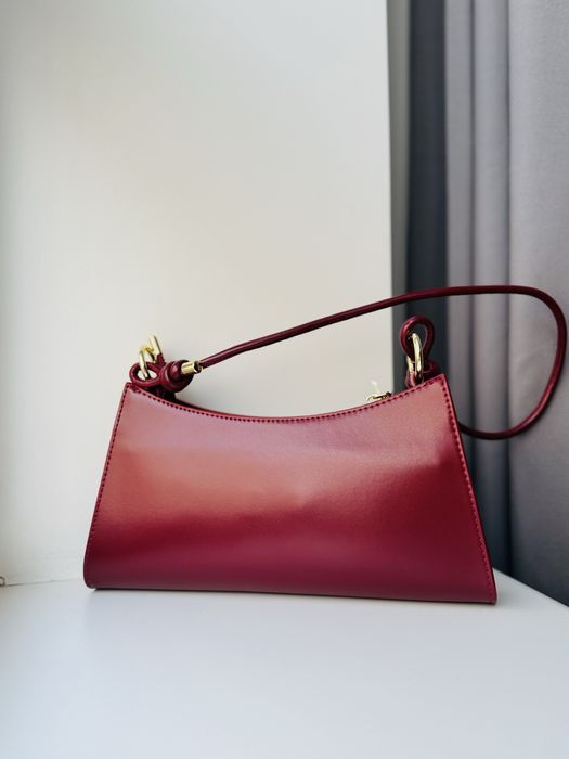 Сумка жіноча шкіряна бургунді