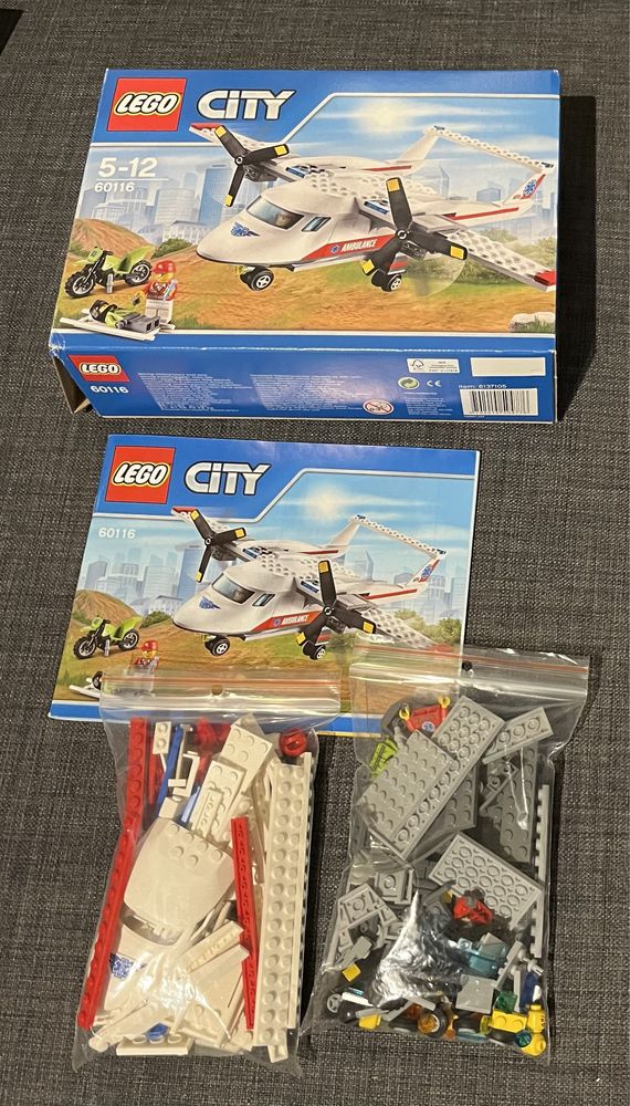 Lego 60116 city samolot ratunkowy 100% komplet