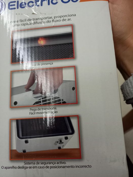 Aquecedor elétrico rigorosamente novo e com caixa de origem
