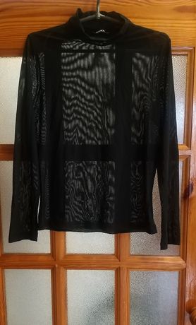 Кофта блузка сетка чёрная 46-48р
