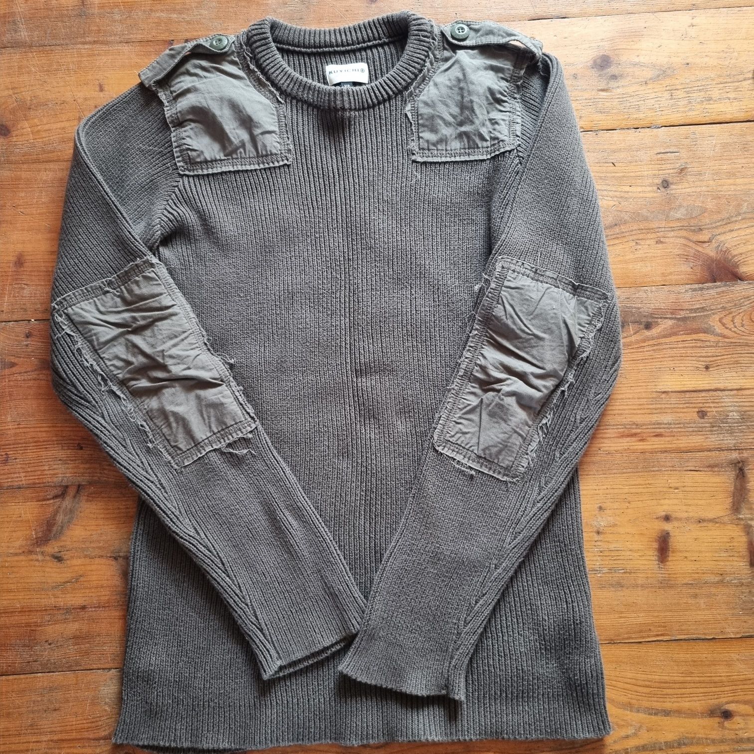 Sweter khaki S  170 cm z bawełny organicznej