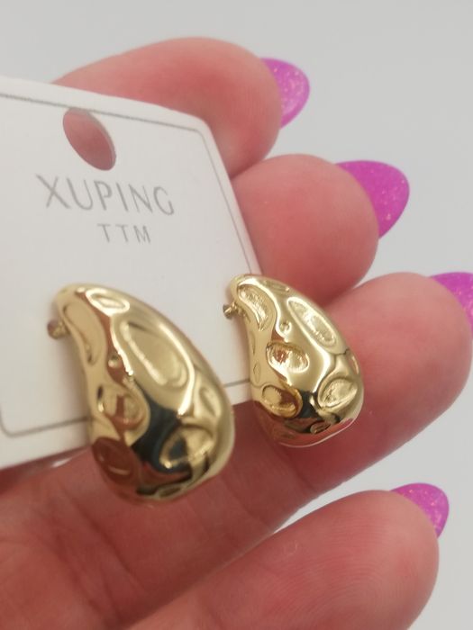 Kolczyki pozłacane łezka doleczki Xuping
