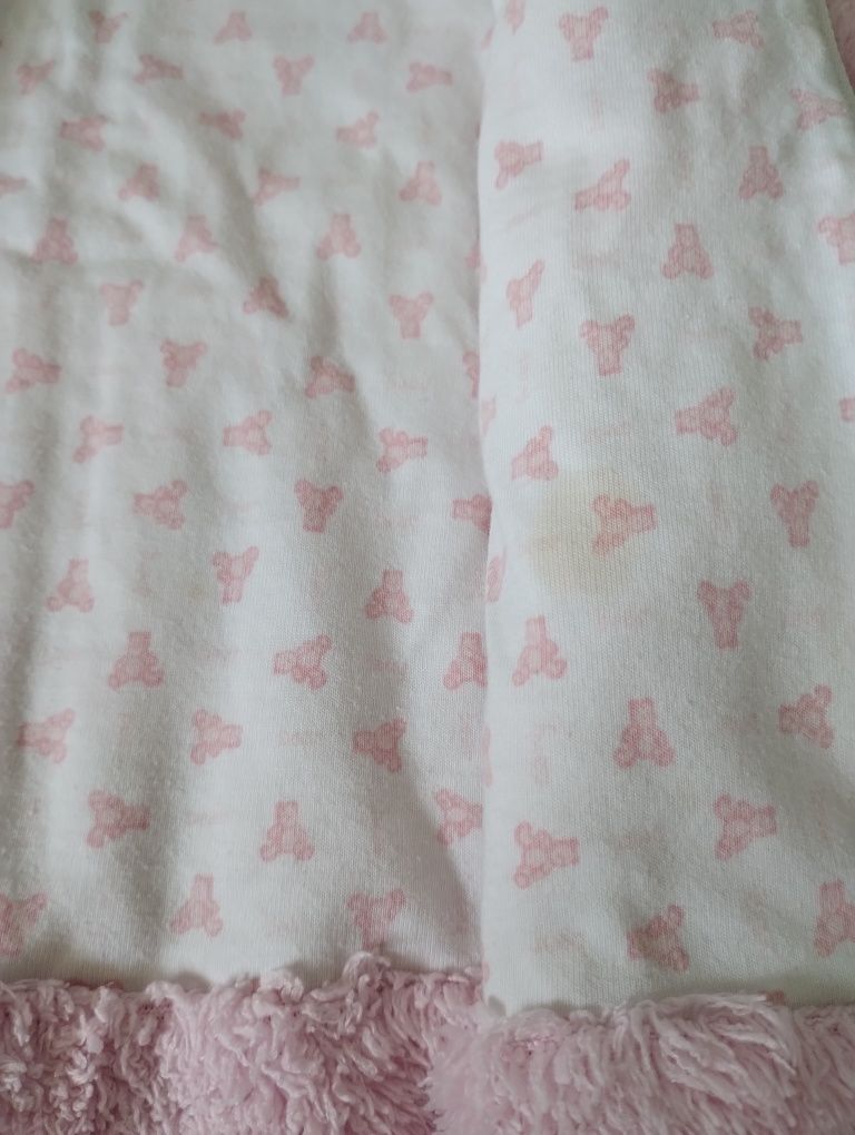 Dziewczęca różowa rozpinana bluza z kapturem miś roz. 68
